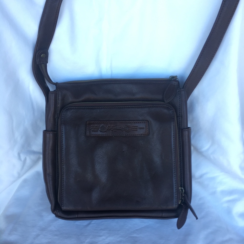 Vintage 1954 Key Leather Fossil Crossbody